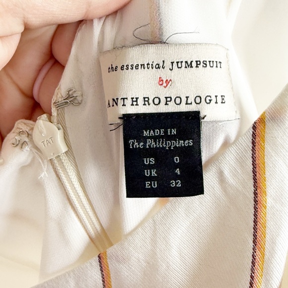 ANTHROPOLOGIE The Essential Yarn Dyed Jumpsuit Size 0 - Picture 5 of 9